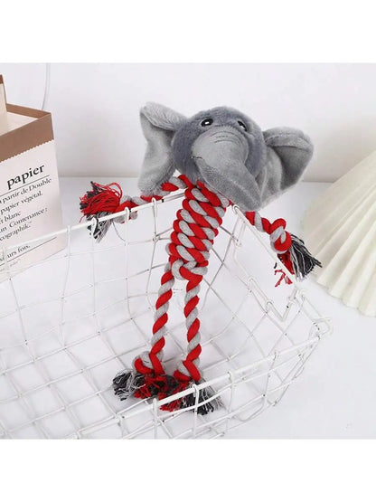 A Cotton Rope Pet Plush Toy, Durable and Bite-Resistant, Cartoon Animal-Shaped Dog Toy for Self-Entertainment and Boredom Relief, for Pets Only