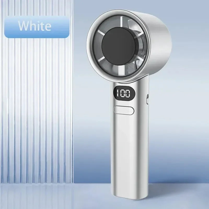 Portable Hand Fan , 120 Wind Speeds, Mini Bladeless Handheld Fan, USB Rechargeable Personal Highspeed Fans, Electric Eyelash Fan