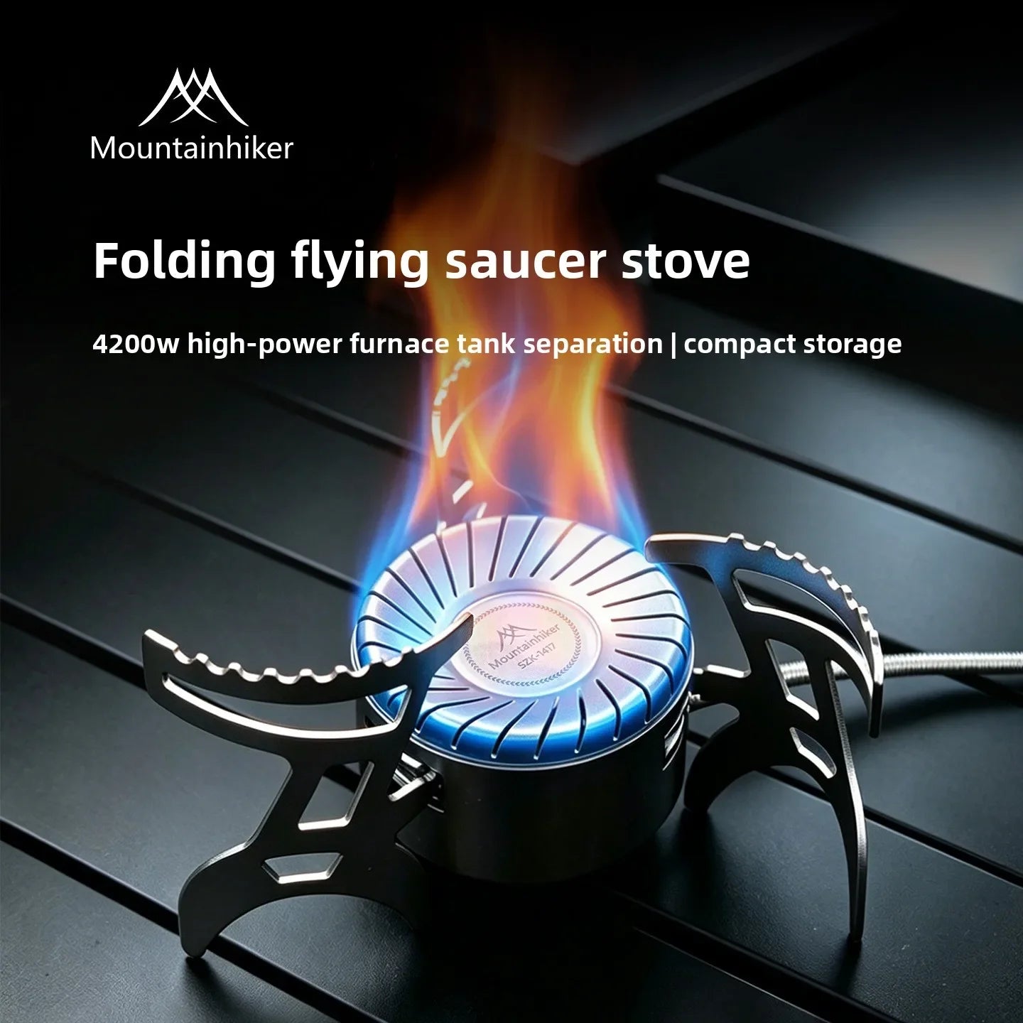MOUNTAINHIKER Camping Stove 4200W High Power Split Foldable Portable Gas Butane for Outdoor Backpacking Hiking Cooking