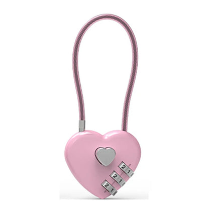 Love Lock Wedding Lock Heart Love Combination Lock School Bag Backpack Trolley Box Concentric Lock Color Zinc Alloy