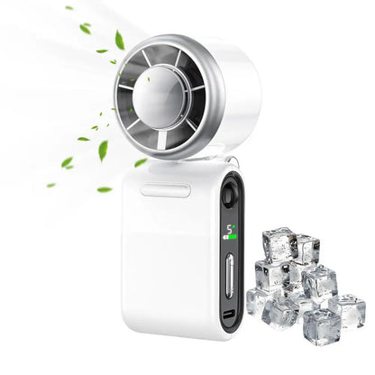 Portable Handheld Fan 5-Speed Personal Foldable Digital Display Hot Weather Electric Mini Fan For Outdoor Travel Camping Fishing