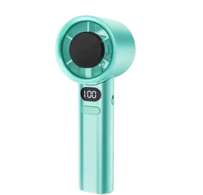 PortableMini Handheld Fan - 5-Speed Turbo USB Rechargeable, Foldable Bladeless Pocket Fan with Large Battery for Outdoor/Travel