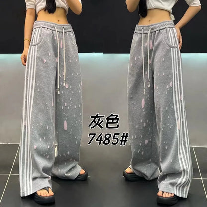 Original Design Sense Long Slacks 2025 Autumn New Fashionable Loose Casual Pants Ladies With Draped Straight Wide-Leg Trousers