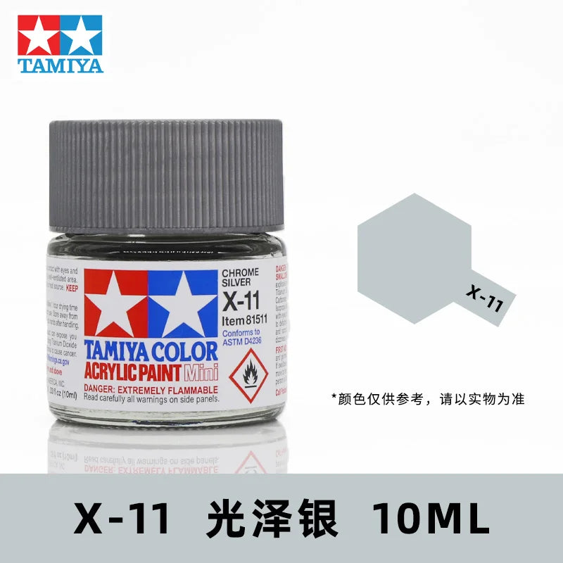 TAMIYA Acrylic Pigment Water-Based Paint Gloss Military Model Gumdam Coloring Pen Coating Spray Handmade Series X1-X2