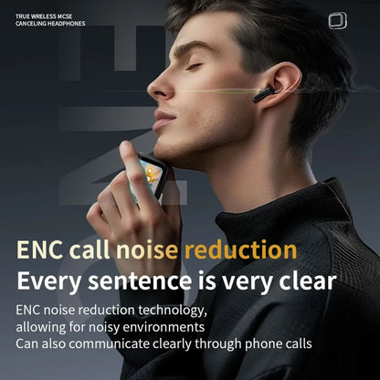 Lenovo V10 Touch Screen Headphones ANC Bluetooth 5.4 Noise Cancelling Earphones HiFi Stereo Wireless In-Ear ENC Earbuds With Mic