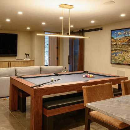 Dining Room Furniture Solid Wood Slate Bed 3-in-1 Multifunctional Convertible Dining Pool Table Tennis Table and Benches