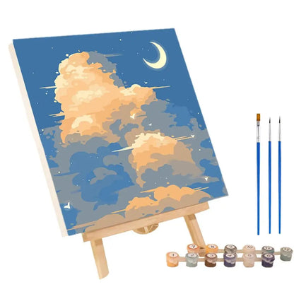Frame Painting By Numbers Kit Abstract Sunset Landscape Modern Drawing Coloring DIY Painting By Numbers Acrylic Paint Home Decor