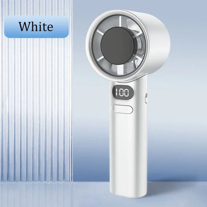 Lenovo With LED Digital Display Portable Handheld Fan 3000mah Electric Hand Fan Ice Compress High-Speed Cooling New