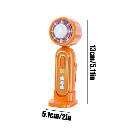 Portable Handheld Fan 199 Speed Cooling LED Display Mini Battery Operated Hand Held Fan For Travel Summer Camping Hiking Fishing