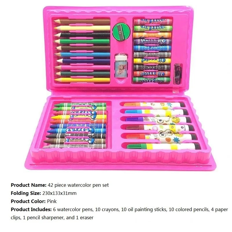 Children's Painting 색칠공부 Full Set Brushes Art Tools Gift Box Set Developing Children's Create Draw Interests  Art Supplies