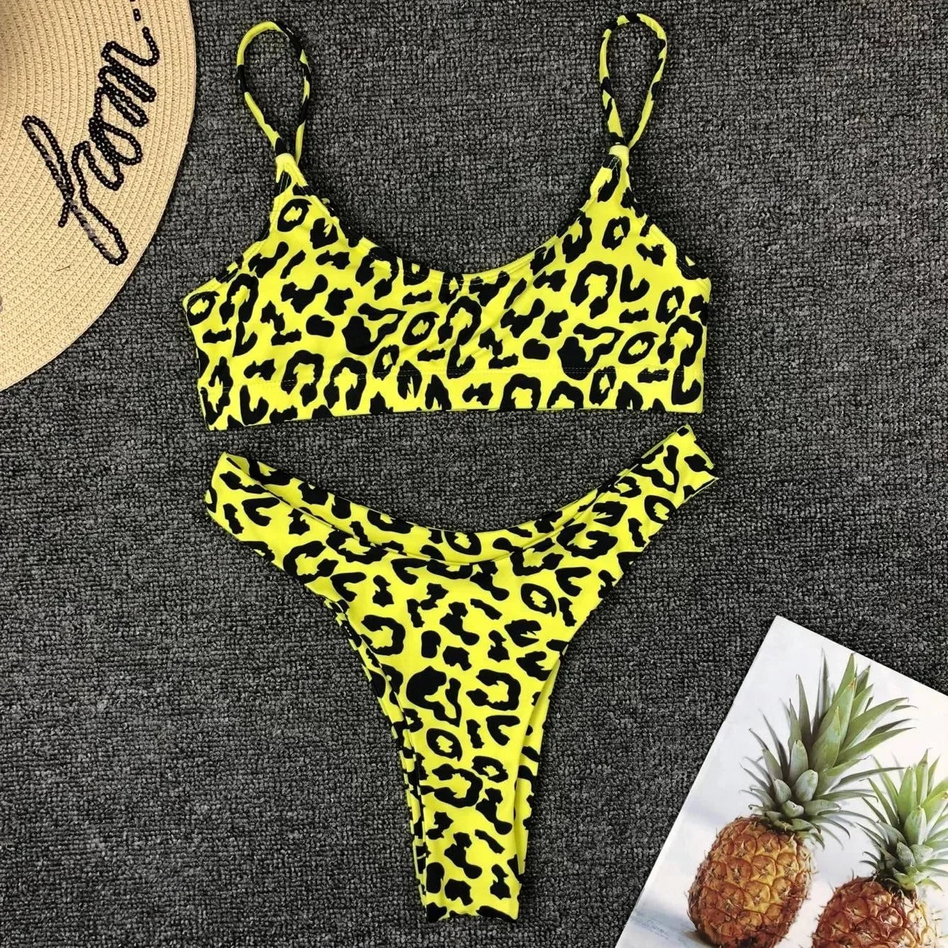 Neon Yellow Green Swimsuit Women Sexy Solid Push Up Micro Bikini 2026 Brazilian Summer Beach Bathing Suit Thong Swimwear Biquini