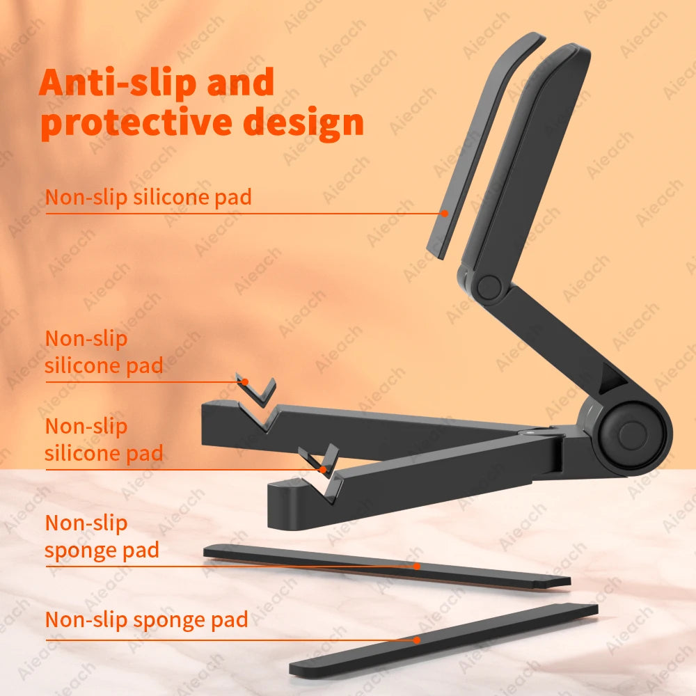 Portable Monitor Stand & Tablet Stand Holder Adjustable, Foldable, For 7 to 12 Inches Most Tablets, Kindle Fire and Smart Phones