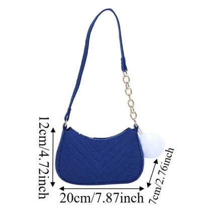 New Fashion Design Mini Shoulder Bag Simple Design Trendy Felt Underarm Bag Casual Light Weight Handbag Work