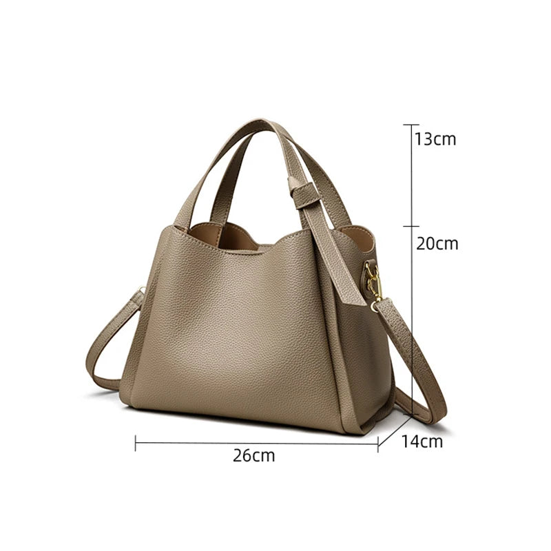 Women's Handbags Retro Fashion Simple New Texture Large Capacity Shoulder Bag Portable Messenger Bucket Bag