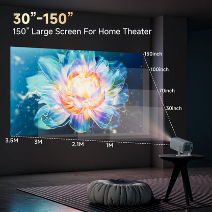 P30PRO Home Theater Projector Android 11 WIFI 6 Native 720P With Speakers Portable Cinema Outdoor Projector