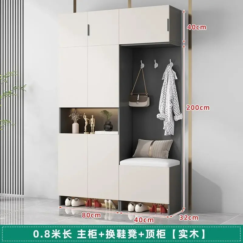 Living Room Shoe Cabinet Solid Wood Home Entrance Cabinet Display Household Door Locker Sideboards Szafki Do Salonu Furniture