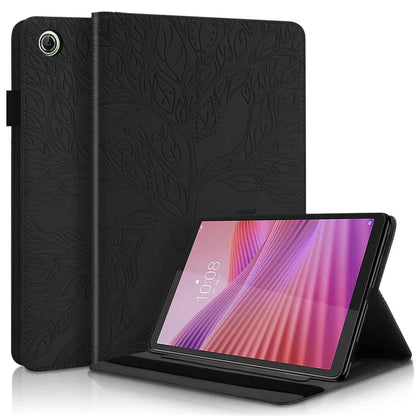 Tablet Funda For Lenovo Tab One 8.7 Case TB305FU TB305XU Emboss Tree Wallet Stand Cover For Lenovo Tab One / Lenovo Tab K9 Case
