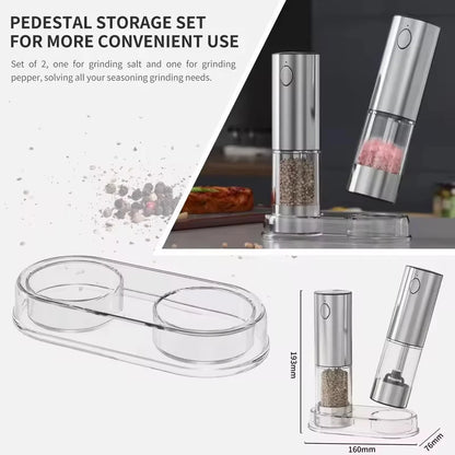 Electric Pepper Stainless Steel Grinder USB Rechargeable Adjustable Salt And Lightweight Cooking Spice Grinder Kitchen Food