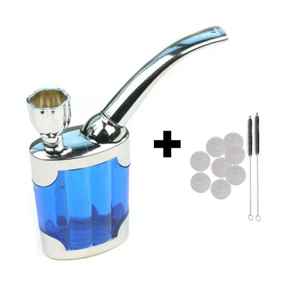 Complete set Cleanable Acrylic Smoking Pipe Fashion Microfilter Tobacco Pipe Circulation Reduce Tar Smoke filter Cigarette Tool