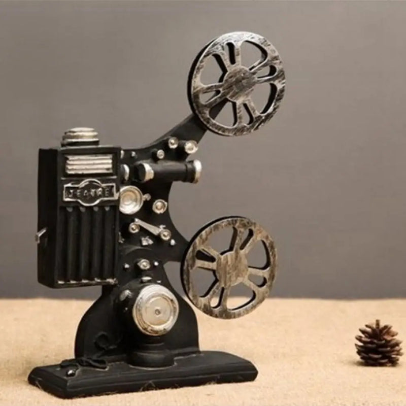 Resin Craft Movie Film Projector Sculpture Exquisite Lightweight Cinema Projector Ornaments Handmade Projector Model Home Decor