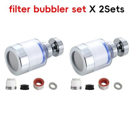 1Set Faucet Water Filter 360 Degree Rotating Filter Elements Water Purifier Set Heavy Metals Filtered Tools PP Cotton Filtration