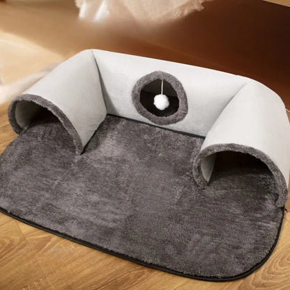 New U-shaped tunnel cat bed with removable and washable cat bed fun cat mat for hide seek suitable for all seasons pet supplies