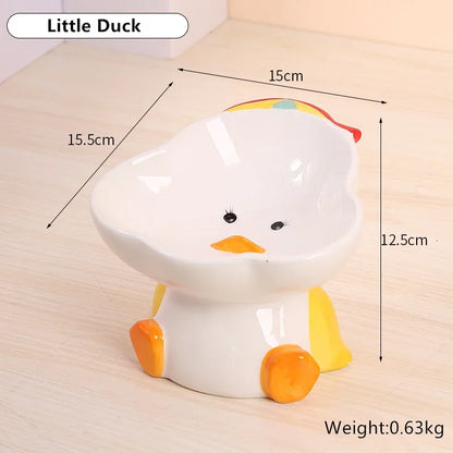 New Cartoon Ceramic Cat Bowl Creative Cute Puppy Dog Feeder Pet Feeding and Water Eatting Bowl Drinker Porcelain Pet Supplies