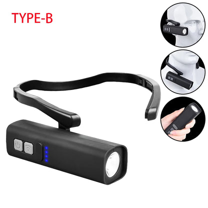 2025 New Ear-Hanging Headlamp, 1000 Lumens Motion Sensor LED Head Light, 3 Modes Light for Hands Free Camping Running Repair