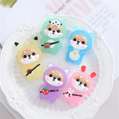 Cartoon Boy Girl Bear Pendant Bag Key Chain Shoulder Bag Doll Pendant Key Rings Keychain Flashing Light Keychain