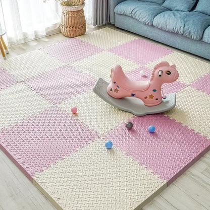 New 30*30cm Thicken Sports Gym Mat Protection EVA Leaf Grain Floor Mats Yoga Fitness Non-Slip Splicing Rugs Shock Room Play Mats