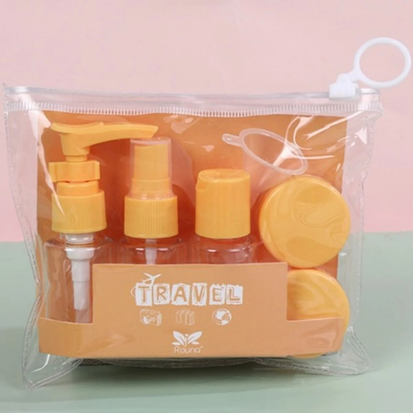 6Pcs Travel Bottle Set for Toiletries, Travel Containers for Toiletries with Clear Zipper Toiletry Bag, Leak Proof Refillable