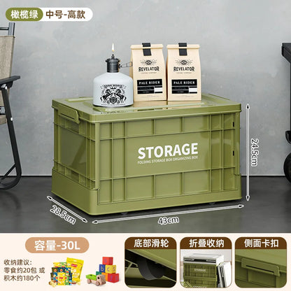 Foldable Storage Box - Extra Large Capacity Collapsible Organizer for Clothes, Toys & Household Items, Portable Logistics Bin wi