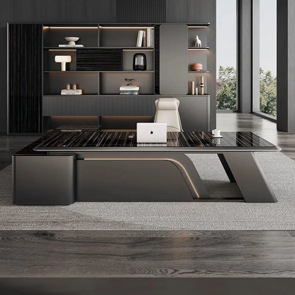Space Saving Modern Office Desk Storage Executive Computer Office Desk Minimalist Lshaped Escritorio Oficina Office Furniture