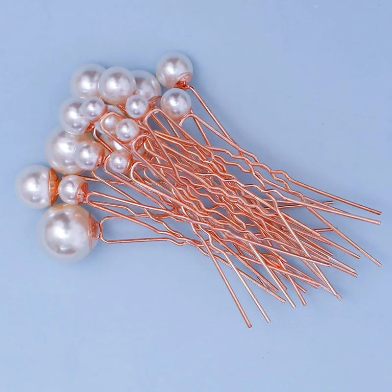 18Pcs Pearl Hair Pin Clips For Women Bride Wedding Hair Accessories Barrettes Head Jewelry Headpiece