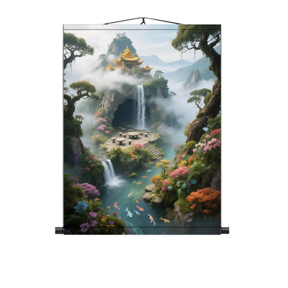 Landscape Painting, Living Room Corridor Background Wall Silk Scroll Painting Aesthetic Room Decor Wall Decoration Tapestry