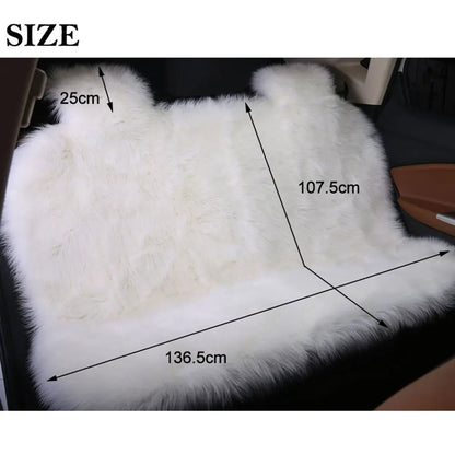 Car Seat Cover Faux Fur Warm Car Seat Cover Faux Plush Black Cute Fundas Coche Asiento Universal Decorative Accessories
