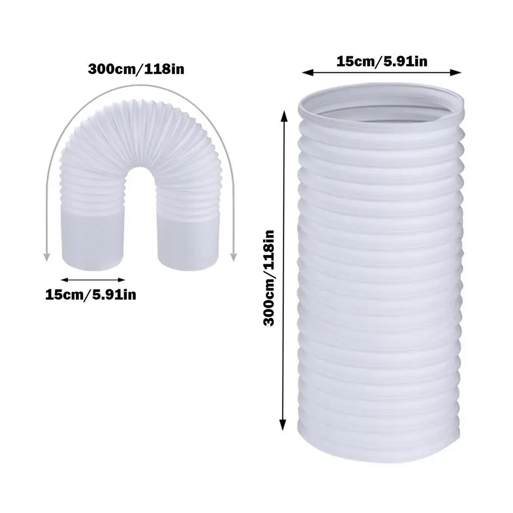 1.5/2/3 M Portable Air Conditioner Window Vent Kit AC Conditioner Exhaust Hose Universal Duct Extension Pipe Air System Vent
