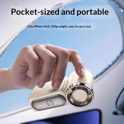 Portable Fan Convenient Creative Mini Fan Pocket Hand-held Fans Lightweight Suitable for Travel Camping Outdoors Display Screen