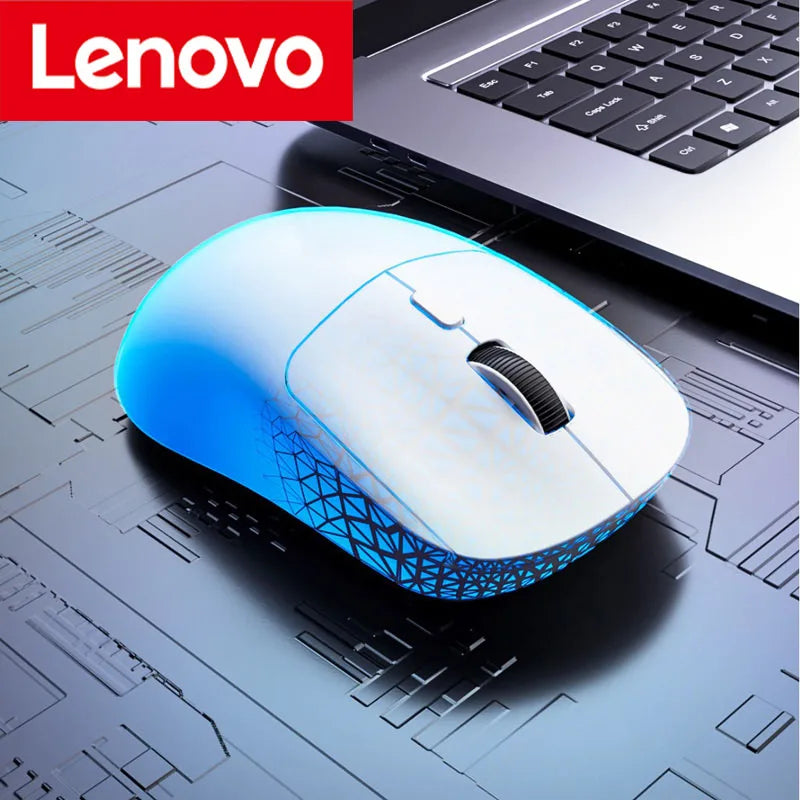 Lenovo Wireless Mouse Bluetooth-compatible  2.4G Three-Mode Rechargeable Ergonomic Office Gaming Silent Mouse For iPad PC Laptop