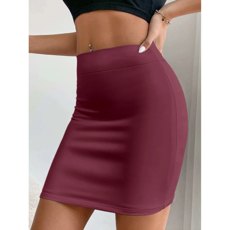 Women's Skirts Everyday Commuter Solid Colour Halter Skirts Trendy Wear Essentials For Office Daily Commuter Wear