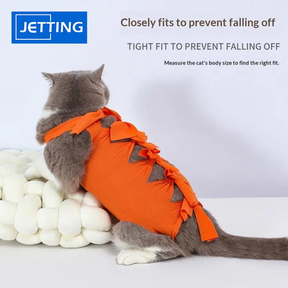 Pet Neutering Suit Cat Postoperative Recovery Anti Licking Clothing Adjustable Cat Wound Protective Clothes Pet Supplies