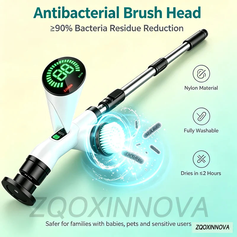 Household Cordless Multipurpose Spin Scrubber Kitchen Gadgets Hair Brushes Bathroom Broom Toilet Mops Electric Cleaning Brush