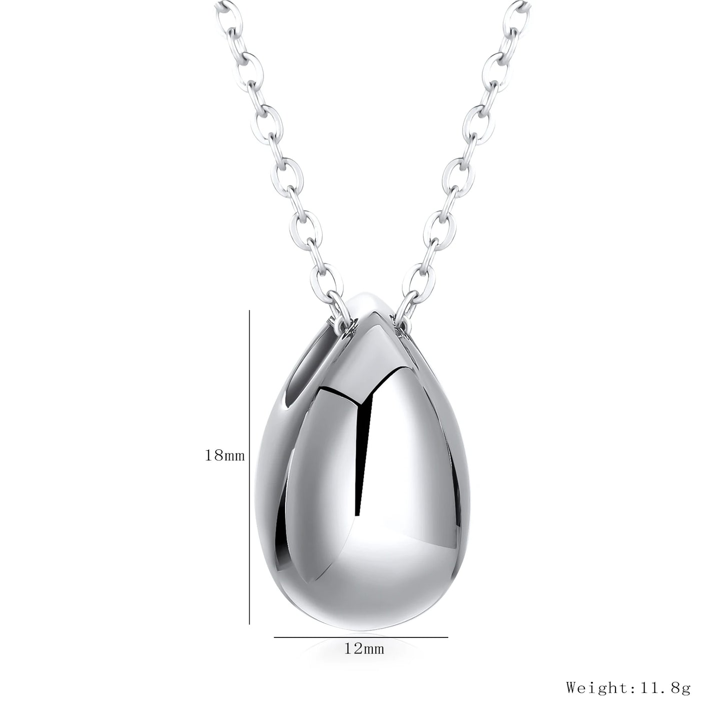 Cremation Water Drop Necklace for Ashes Stainless Steel Pendant Ashes Holder Memorial Jewelry
