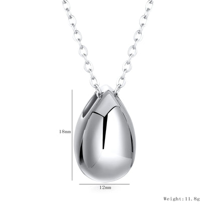Cremation Water Drop Necklace for Ashes Stainless Steel Pendant Ashes Holder Memorial Jewelry