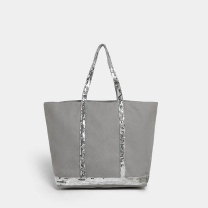 2025 Women's New Retro Shoulder Crossbody Bag Casual Handbag Canvas Shoulder Bag Sequin Large Capacity Tote Bag