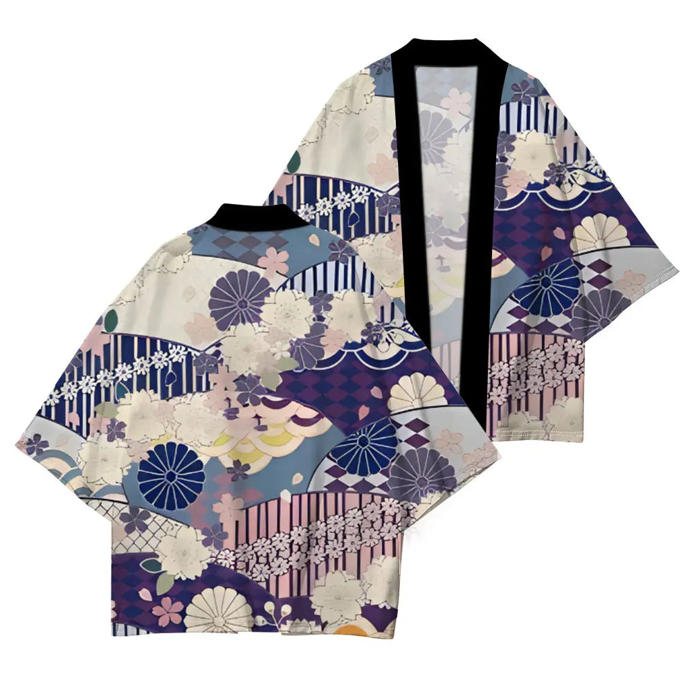 Casual Japanese Kimono Japanese Traditional Clothing Simple Printing Process Loose Comfortable High Quality Cardigan Half Sleeve