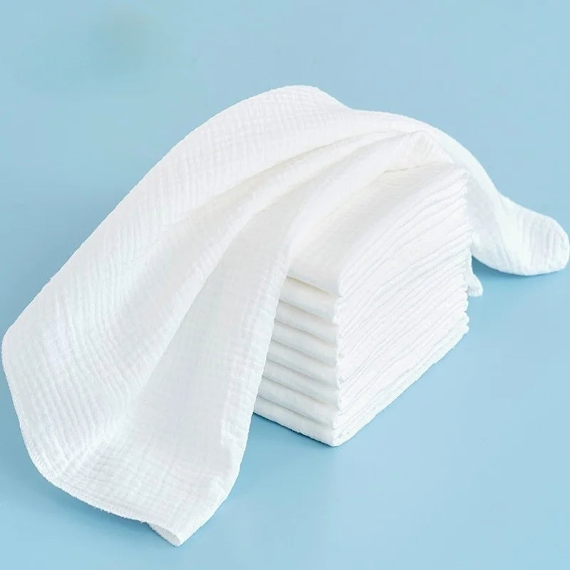 5-10PCS Baby Gauze Diapers 100% Cotton Baby Nappy for Newborn Changing 43x45cm Washable Reusable Double Layer Soft Baby Towels