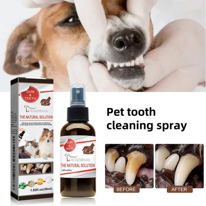 30ml Pet Tooth Cleaning Spray Dogs Remove Bad Breath Freshener Cats Oral Cleaning Dental Care Deodorization Spray Pet Supplies