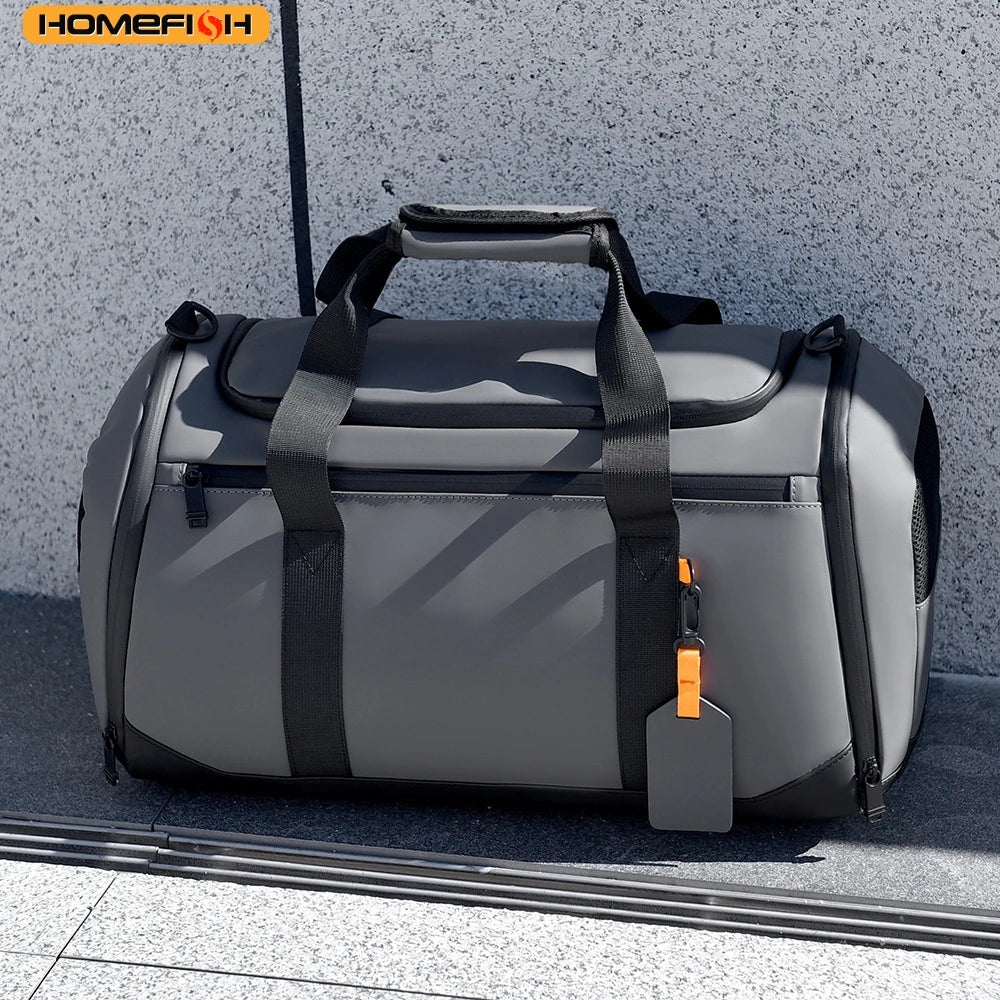 HOMEFISH Large Capacity Travel Duffel Bag - Durable Oxford Cloth, Spacious & Stylish Overnight Sports Gym Bag with Multiple