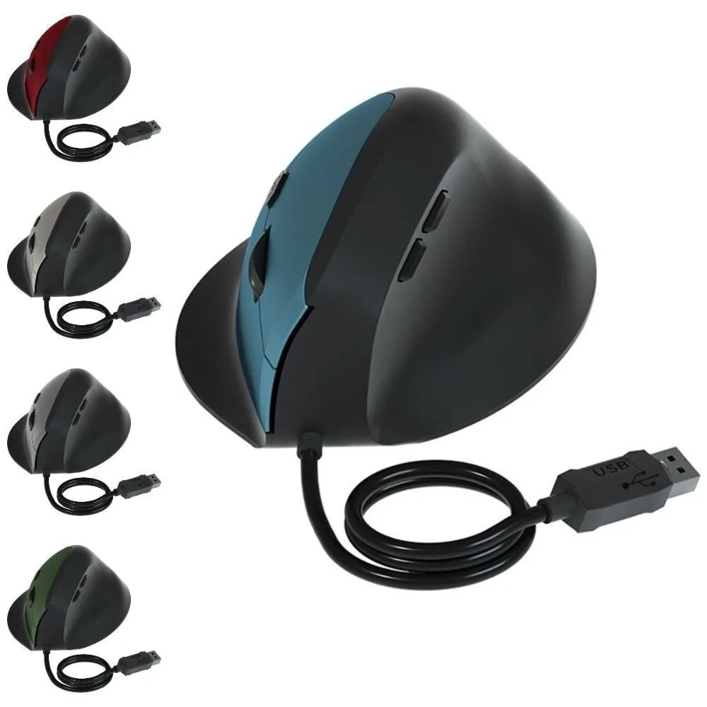 800/1200/1600DPI 2.4G Ergonomic Optical Mouse 6 Mute Buttons Comfortable Gaming Mice ABS Vertical Mouse Gaming Mice Office
